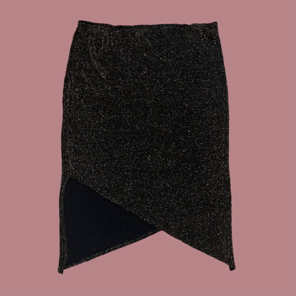Vintage Zenobia Gold & Black Skirt 2XL
